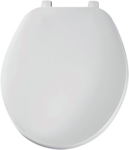 Bemis Regular Duty White Solid Plastic Toilet Seat (Regular Bowl)