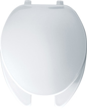 Bemis Regular Duty White Solid Plastic Toilet Seat (Elongated Bowl)
