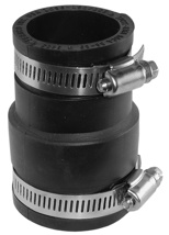 1-1/2" x 1-1/4" Fernco Connector, CI,PVC,CTS,ST, LEAD