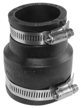 2" x 1-1/2" Fernco Connector, CI,PVC,CTS,ST, LEAD