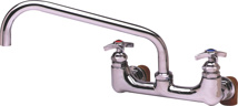T&S Brass Big-Flo 8" Wall Mount Sink Faucet With 12" Swing Spout