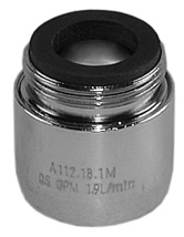 Non-Aerating Pressure Compensating, Small Male Spray Aerator, 15/16" - 27 0.5 GPM