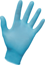 SAS Disposable Blue Nitrile Gloves Light Powder (L)
