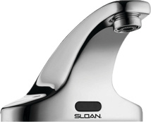 Sloan Sensor Faucet, Transformer-Powered, 0.5 GPM