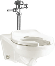 American Standard Toilet, wall-mount, top spud, w/EverClean™ Antimicrobial Surface