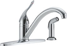 Delta Single Handle Kitchen Faucet, 1.5 GPM, With Spray