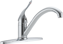 Delta Single Handle Kitchen Faucet, 1.5 GPM, Less Spray