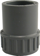 1" PVC Gray Schedule 80 Adapter, (Slip x FPT)