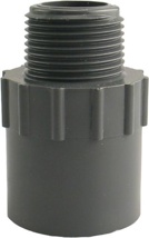 1/2" PVC Gray Schedule 80 Adapter, (MPT x Slip)
