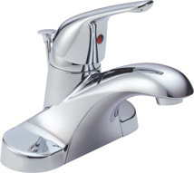 Delta Foundations™ Single Lever Faucet Handle, Chrome with Pop-up Drain