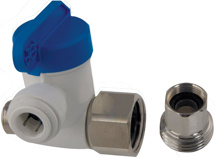 John Guest SpeedFit 1/2" x 3/8" x 3/8" Lead Free Angle Stop Adapter Valve Conversion Thread