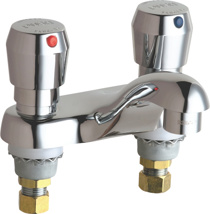 Chicago MVP 4" Push Button Metering Faucet, 2.2 GPM