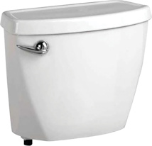 American Standard Tank, Left Hand Trip Lever With Lid, 1.28 GPF, White 12" Rough-In