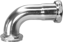 Tubular Repair Wall Bend 1-1/4" Chrome 20 Gauge With Zamac Nuts