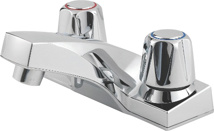 Price Pfister 4" Lavatory Faucet, Metal Handles, Less Pop-Up, Chrome