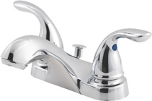 Price Pfister 4" Lavatory Faucet, Lever Handles, Less Pop-Up, Chrome