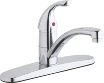 Elkay Everyday 8" Three Hole Deck Mount Kitchen Faucet with Lever Handle and Escutcheon Chrome, 1.5 GPM