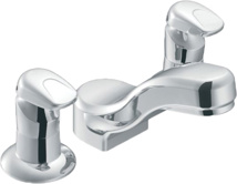 Moen M-Press Chrome Two-Handle Metering Lavatory Faucet,Vandal Resistant Handle