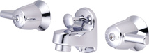 Central Brass 4"– 6" Shelf Back Lavatory Faucet Less Pop-Up