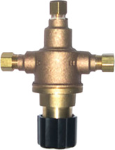 Leonard Model 170 Thermostatic Point-of-Use Mixing Valve, 3/8" Onlet, 3/8" Outlet, Compression Connection
