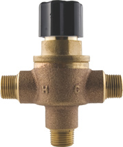 Leonard 270 Thermostatic Point-of-Use Mixing Valve, 1/2" Wax Type for Single or Multiple Lavatories, Sinks, or Bathtubs