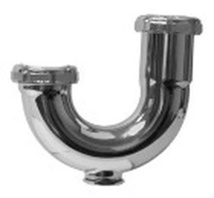 Tubular “J” Bend 1-1/2" Chrome, 17 Gauge With Cleanout With Zamac Nuts