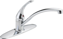 Delta 3 Hole, 8" Centerset Kitchen Faucet Without Spray 1.8 GPM