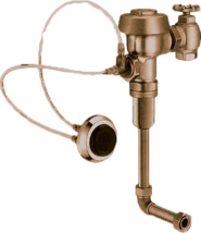 Sloan Concealed Manual Specialty Urinal Hydraulic Flushometer, 0.5 GPF, Rough Brass Finish, Single Flush, 2-10.75 L Dimension