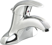 American Standard Reliant 3™ Faucet with Chrome Indexted Metal Handle, less Pop-Up with 3/8" Supplies and 1/2" MPT Adapters