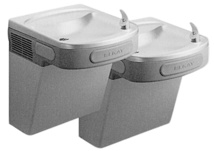 Elkay Versatile Cooler Wall Mount Bi-Level ADA Filtered, 8 GPH Light Gray Granite, Model LZSTL8LC