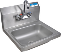 BK Resources Splash Mount Hand Sink with Faucet