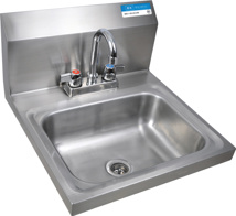BK Resources Deck Mount Hand Sink with Faucet