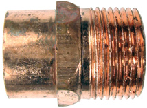 2-1/2" Wrot Copper Male Adapter, Copper x MPT