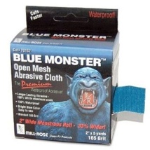 Blue Monster Open Mesh 165 Grit Sand Cloth, 2" x 5 Yard Roll
