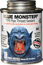 Blue Monster Heavy-Duty Industrial Grade Thread Sealant with PTFE, 1/2 Pint