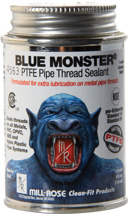 Blue Monster Heavy-Duty Industrial Grade Thread Sealant with PTFE, 1/4 Pint
