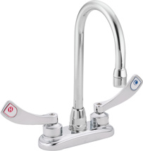Moen 4" Two-Handle Pantry Faucet Gooseneck And Blade Handles
