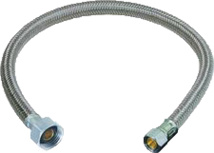 Flow Master Stainless Steel Braided Supply, 3/8" Compression X 1/2" FPT X 9"