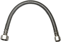 Flow Master Stainless Steel Braided Supply, 3/8" Compression X 1/2" FPT X 12"