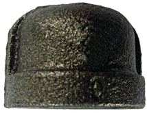 3/4" Black Malleable Cap