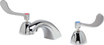 Zurn AquaSpec® Widespread Faucet, 5" Centerline Spout, 2.2 gpm Pressure-Compensating Aerator, 4" Wrist Blade Handles