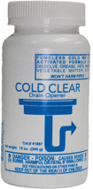 Cold Clear Drain Opener, 12 oz. 24 per Case