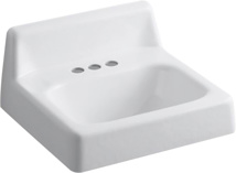 Kohler® Hudson™ 19" X 17" Wall-Mount Bathroom Sink With 4" Centerset Faucet Holes