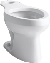 Kohler® Wellworth® Toilet Bowl With Pressure Lite(R) Flush Technology, Less Seat