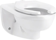 Kohler® Kingston™ Ultra Wall-Mounted Top Spud Flushometer Bowl with Antimicrobial Bowl