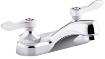 Kohler® Triton® Bowe® 1.0 GPM Centerset Bathroom Sink Faucet with Aerated Flow and Lever Handles, Drain Not Included.