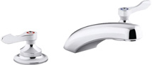 Kohler® Triton® Bowe® 1.0 GPM Widespread Bathroom Sink Faucet with Aerated Flow and Lever Handles, Drain not Included.
