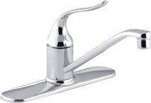 Kohler® Coralais® Three-Hole Kitchen Sink Faucet with 8-1/2" Spout and Lever Handle
