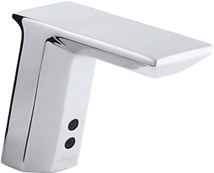 Kohler® Geometric Touchless Faucet with Insight™ Technology and Temperature Mixer, DC-Powered