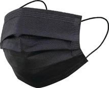 SAS Disposable Earloop Black Face Mask (Box of 50)